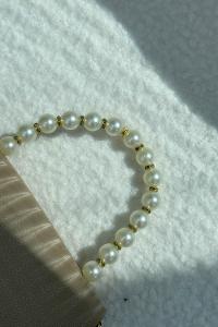 SEVİLLA BEYAZ İNCİLİ SAPLI  ASKILI  KADIN EL VE OMUZ VE  ÇANTASI