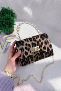 SEVİLLA BEYAZ İNCİLİ SAPLI  ASKILI  KADIN EL VE OMUZ VE  ÇANTASI