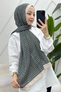 MONOKROM DESENLİ ŞAL