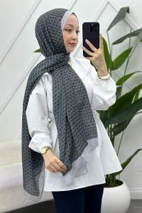 MONOKROM DESENLİ ŞAL