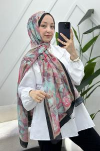 ÇARKIFELEK ÇİÇEĞİ DESENLİ BAMBU KRAŞ ŞAL
