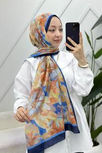 ÇARKIFELEK ÇİÇEĞİ DESENLİ BAMBU KRAŞ ŞAL