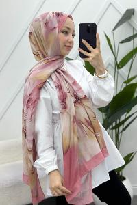 MOON ÇİÇEK DESENLİ BAMBU KRAŞ ŞAL