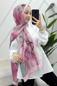 MOON ÇİÇEK DESENLİ BAMBU KRAŞ ŞAL