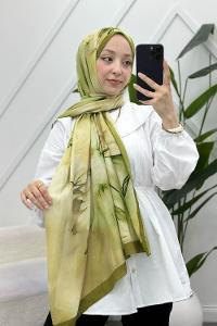 MOON ÇİÇEK DESENLİ BAMBU KRAŞ ŞAL