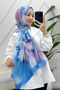 MOON ÇİÇEK DESENLİ BAMBU KRAŞ ŞAL
