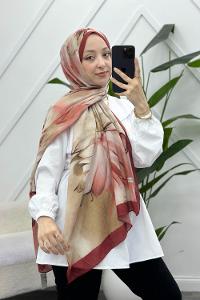 MOON ÇİÇEK DESENLİ BAMBU KRAŞ ŞAL