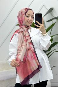 MOON ÇİÇEK DESENLİ BAMBU KRAŞ ŞAL