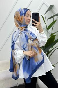 MOON ÇİÇEK DESENLİ BAMBU KRAŞ ŞAL