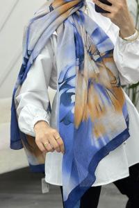 MOON ÇİÇEK DESENLİ BAMBU KRAŞ ŞAL