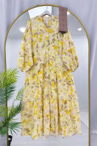 ALAÇATI MODEL OVERSİZE KESİM MNGO KUMAŞ ELBİSE
