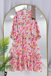 ALAÇATI MODEL OVERSİZE KESİM MNGO KUMAŞ ELBİSE