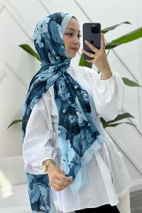 MAVİ DESENLİ ŞAL SERİSİ