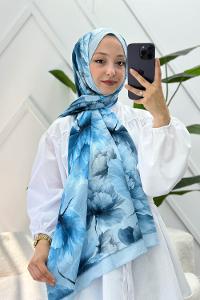 MAVİ DESENLİ ŞAL SERİSİ