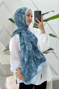MAVİ DESENLİ ŞAL SERİSİ