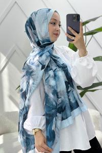 MAVİ DESENLİ ŞAL SERİSİ