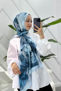 MAVİ DESENLİ ŞAL SERİSİ
