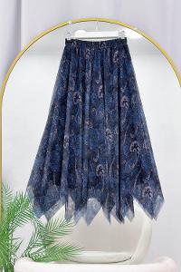 ASİMETRİK KESİM ASTARLI ŞİFON ETEK
