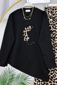 LEOPAR ASMETRİK KESİM PANTOLON TAKIM