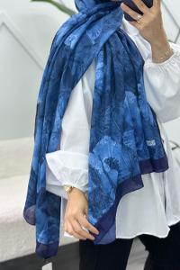 LACİVERT PAMUK SOFT ŞAL SERİSİ