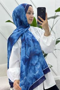 LACİVERT PAMUK SOFT ŞAL SERİSİ