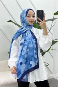 LACİVERT PAMUK SOFT ŞAL SERİSİ