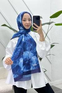 LACİVERT PAMUK SOFT ŞAL SERİSİ