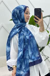 LACİVERT PAMUK SOFT ŞAL SERİSİ