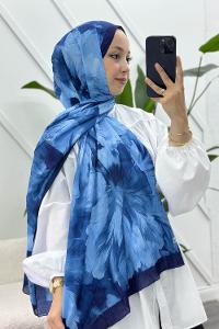 LACİVERT PAMUK SOFT ŞAL SERİSİ
