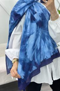 LACİVERT PAMUK SOFT ŞAL SERİSİ