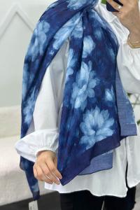LACİVERT PAMUK SOFT ŞAL SERİSİ