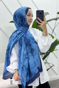 LACİVERT PAMUK SOFT ŞAL SERİSİ