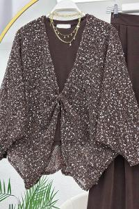 ÜSTÜ PİLELİ PULLU PANTOLONLU  3 LÜ TAKIM