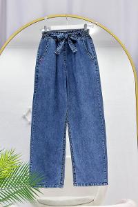 BELDEN KEMERLİ KOT PANTOLON