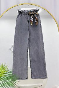 BELİ BÜZGÜLÜ KOT PANTOLON