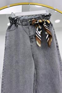 BELİ BÜZGÜLÜ KOT PANTOLON