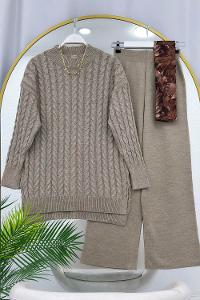 ÖRME SİMLİ PANTOLONLU TRİKO TAKIM