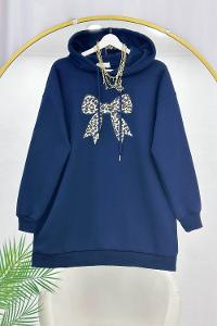 KAPŞONLU LEOPAR FıYONLU 3 İPLİK SWAET