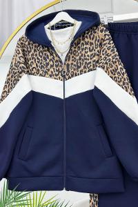 LEOPAR GARNİLİ ÜÇ İPLİK SPOR TAKIM