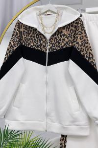 LEOPAR GARNİLİ ÜÇ İPLİK SPOR TAKIM