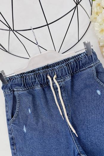 BELİ LASTİK YIRTIK JEAN