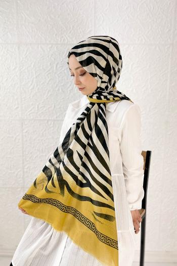 RENKLİ ZEBRA PAMUK ŞAL