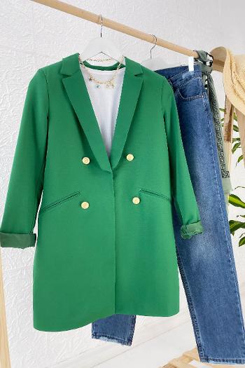GOLD DÜĞMELİ BLAZER CEKET