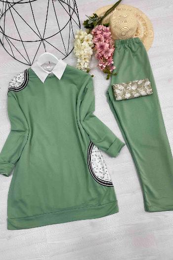 OMUZU  TAŞ DETAYLI TAKIM