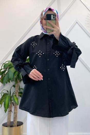 KOLLARI BAĞLAMALI TAŞLI GÖMLEK