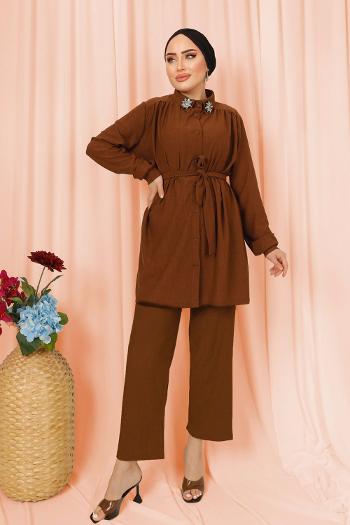 YAKASI SAVAROSKİ TAŞLI BÜRÜMCÜK TAKIM