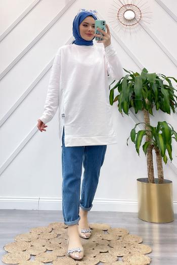 YIRTMAÇLI BASİC SWEAT