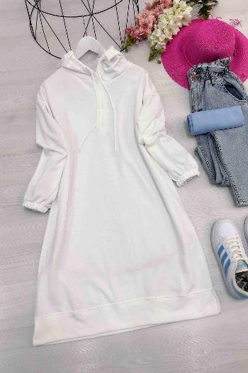 ÖNÜ DÜĞMELİ MAXİ BOY SWEAT