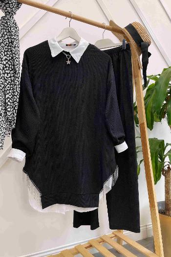 BÜRÜMCÜK YANLARI SAÇAKLI  TAKIM