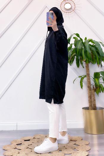 ÖNÜ DÜĞMELİ MAXİ BOY SWEAT